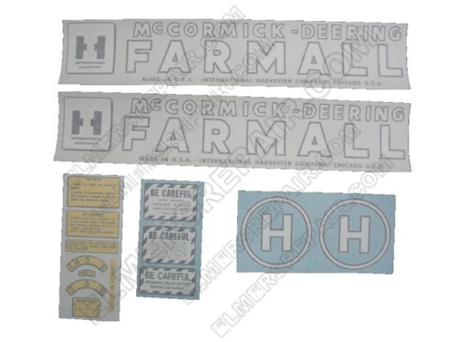 ER- VI285 IH McCormick-Deering Farmall H Decal Set