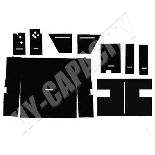 ER- C86BW Cab Interior Kit without Headliner - Black Basket Weave