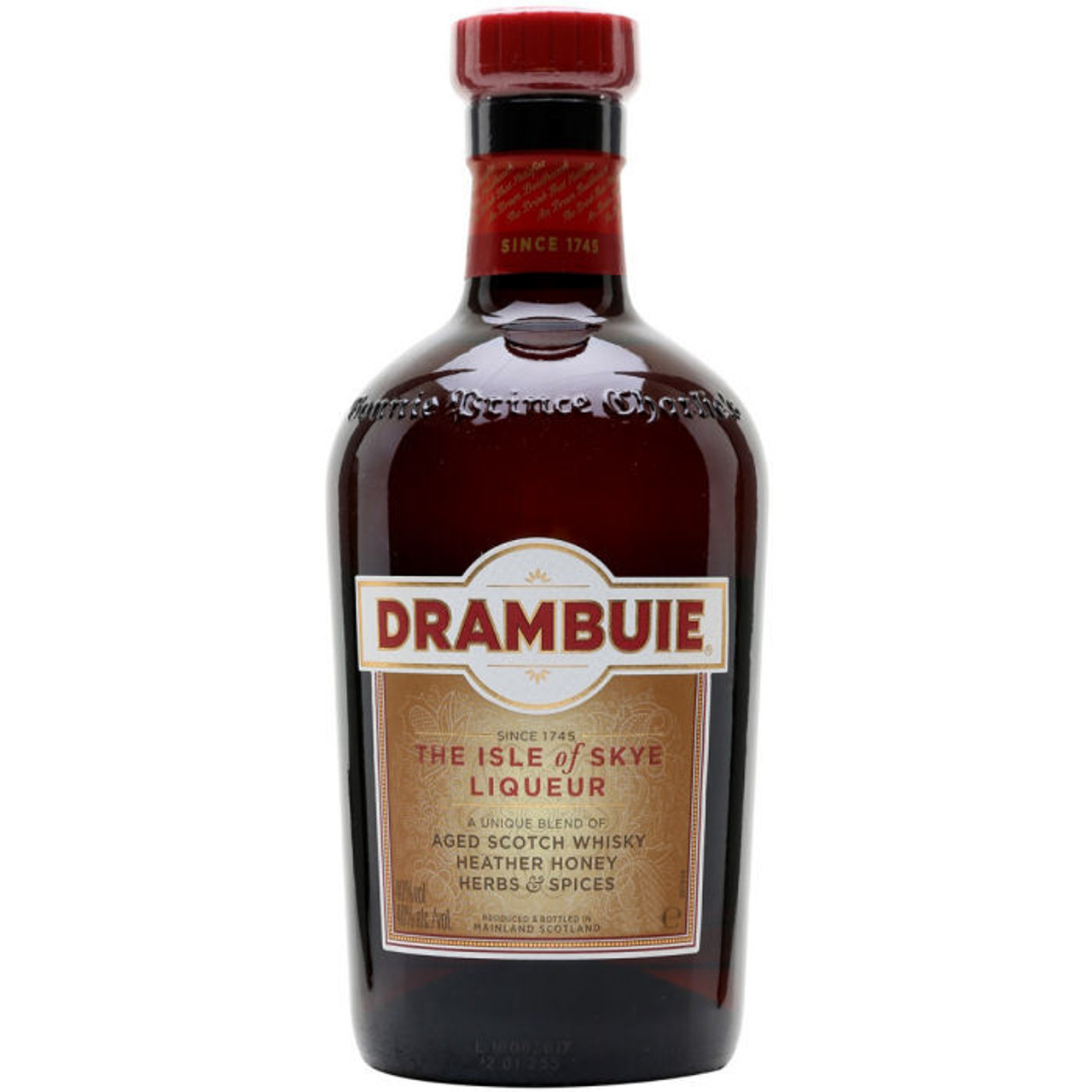 Drambuie The Isle of Skye Liqueur Aged Scotch Whisky Heather Honey Herbs and Spices 750ml