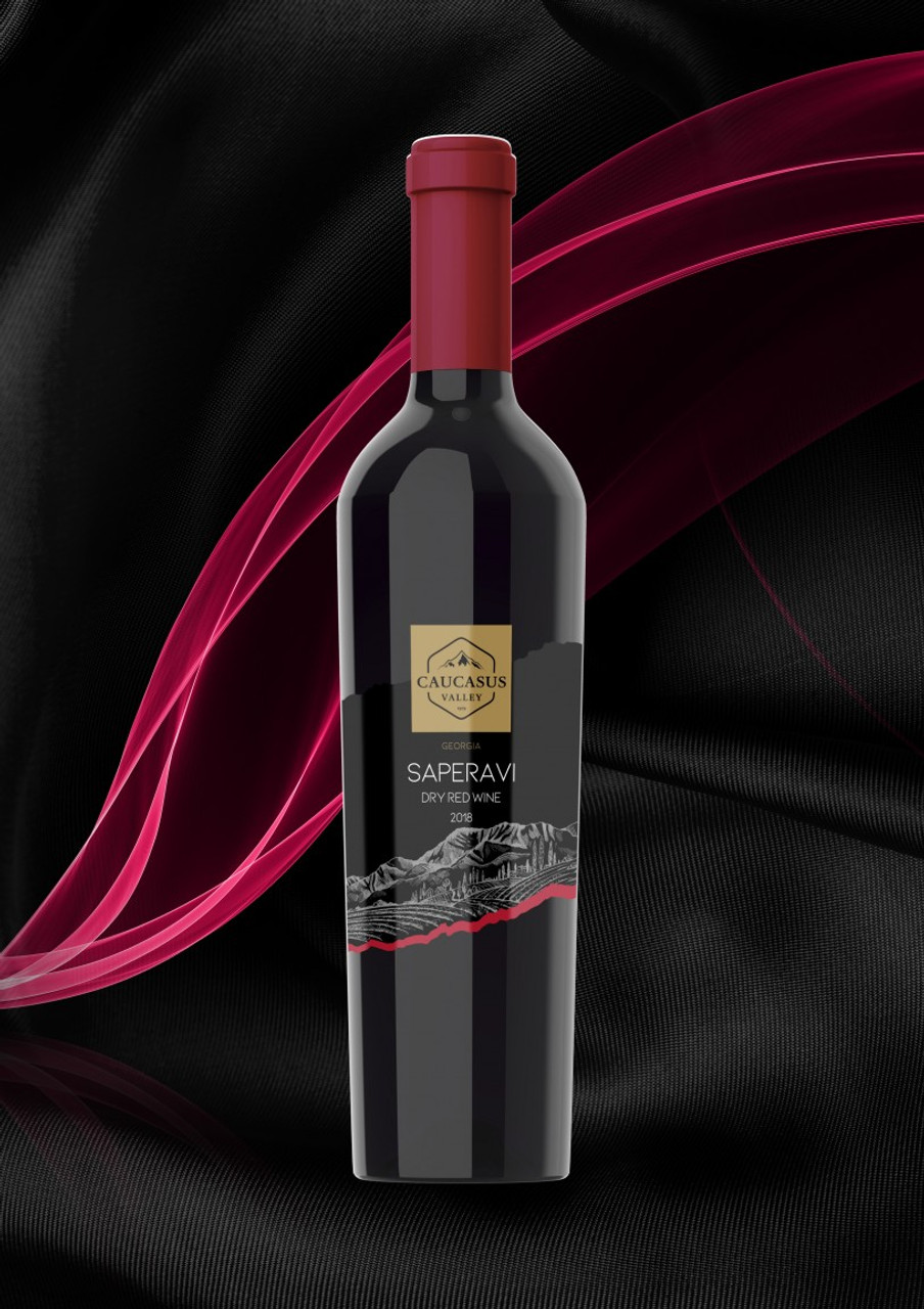 Caucasus Valley Saperavi Red Dry Wine 2021 750 ML