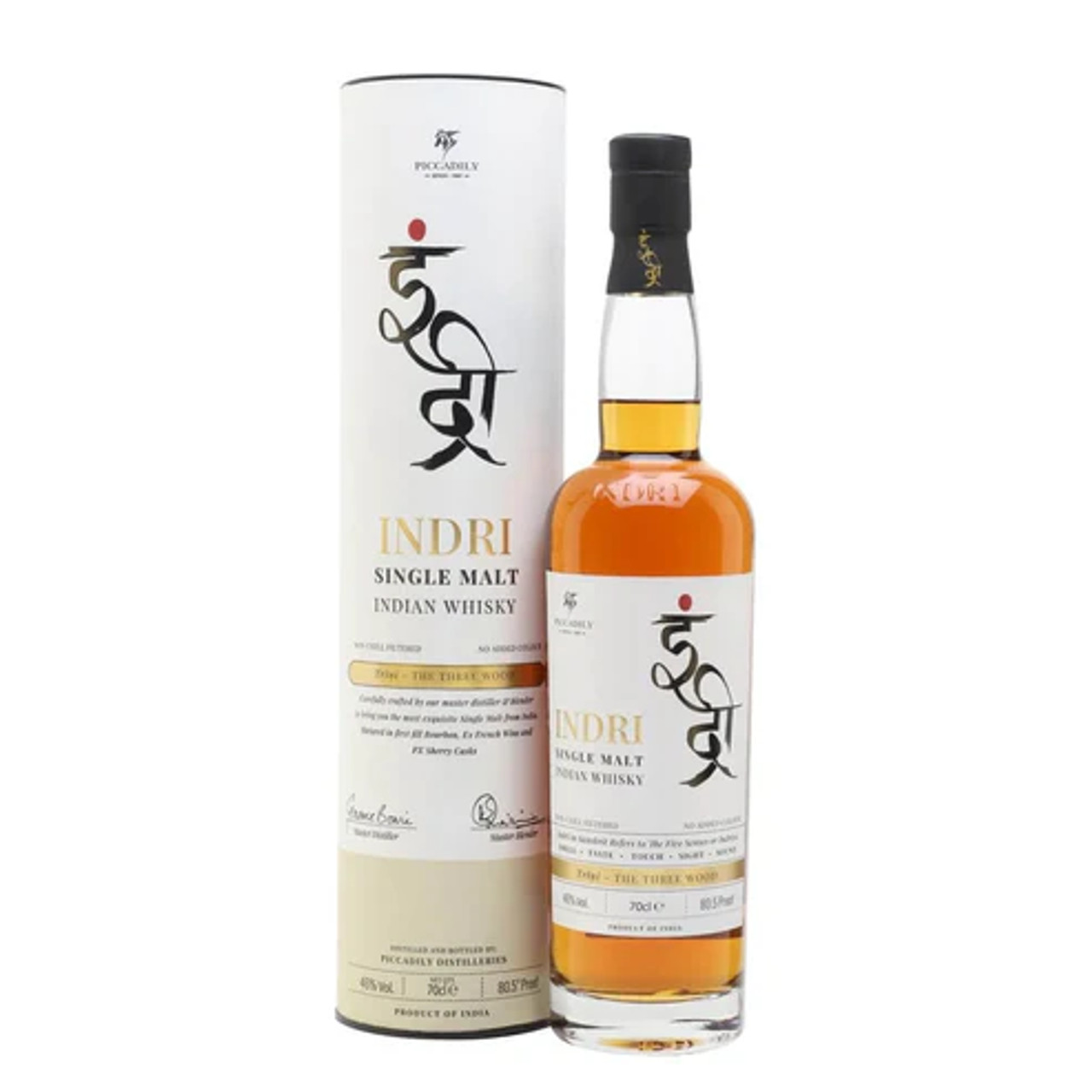 Indri Indian Single Malt Whisky Three Wood 750 ML