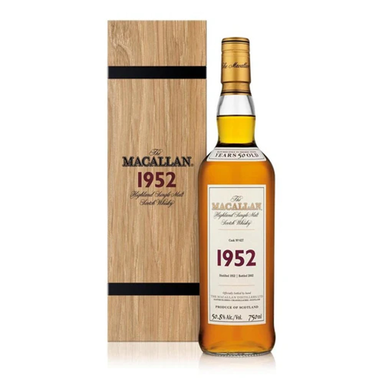 The Macallan Fine & Rare Single Malt Scotch Whisky Cask 627 1952 Vintage 750 ML