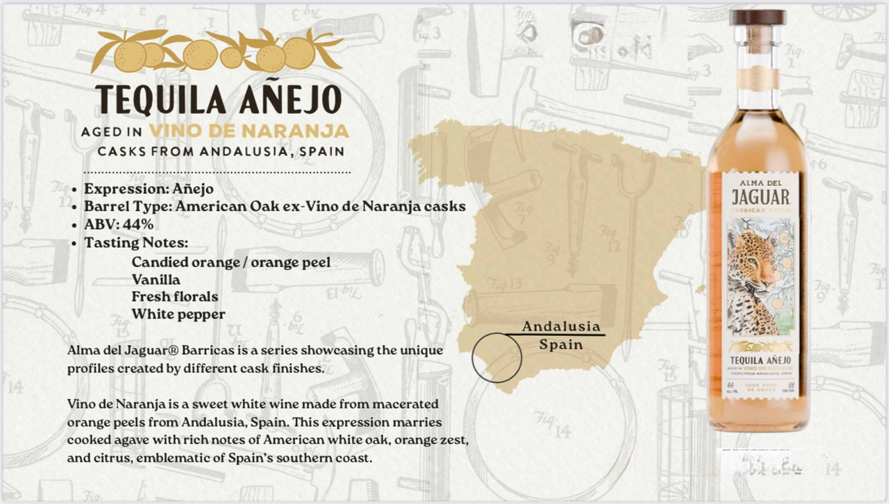 Alma del Jaguar Anejo Barricas Series Vino de Naranja Cask 750 ML