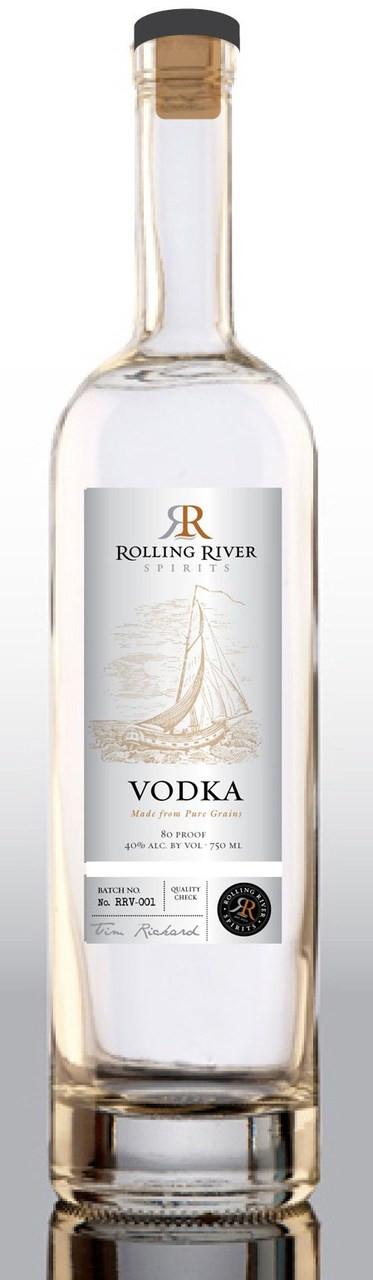 Rolling River made from pure grains vodka 750ml