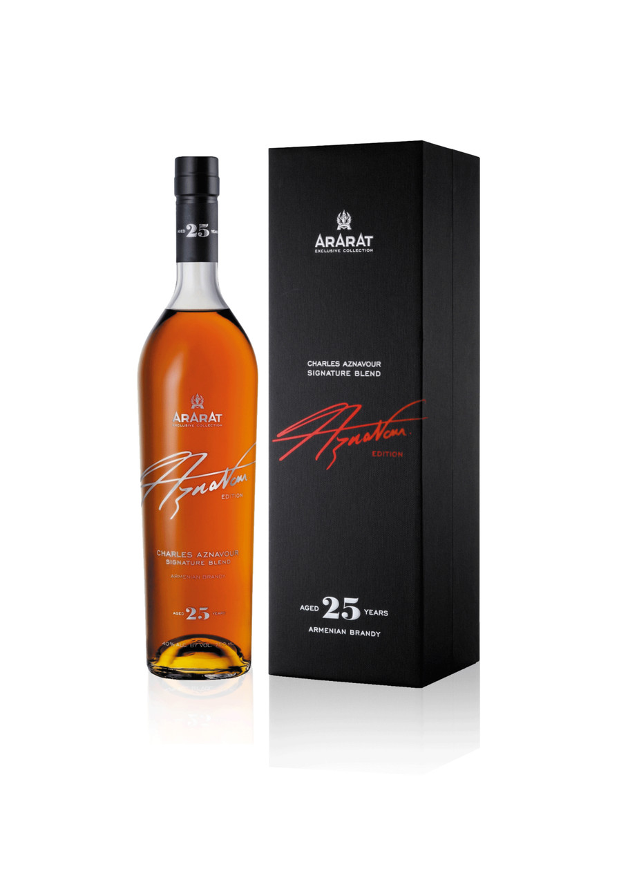 Ararat 25 Years Old Charles Aznavour Signature Blend Armenian Brandy 750 ML Ararat 25 Years Old Charles Aznavour Signature Blend Armenian Brandy 750 ML