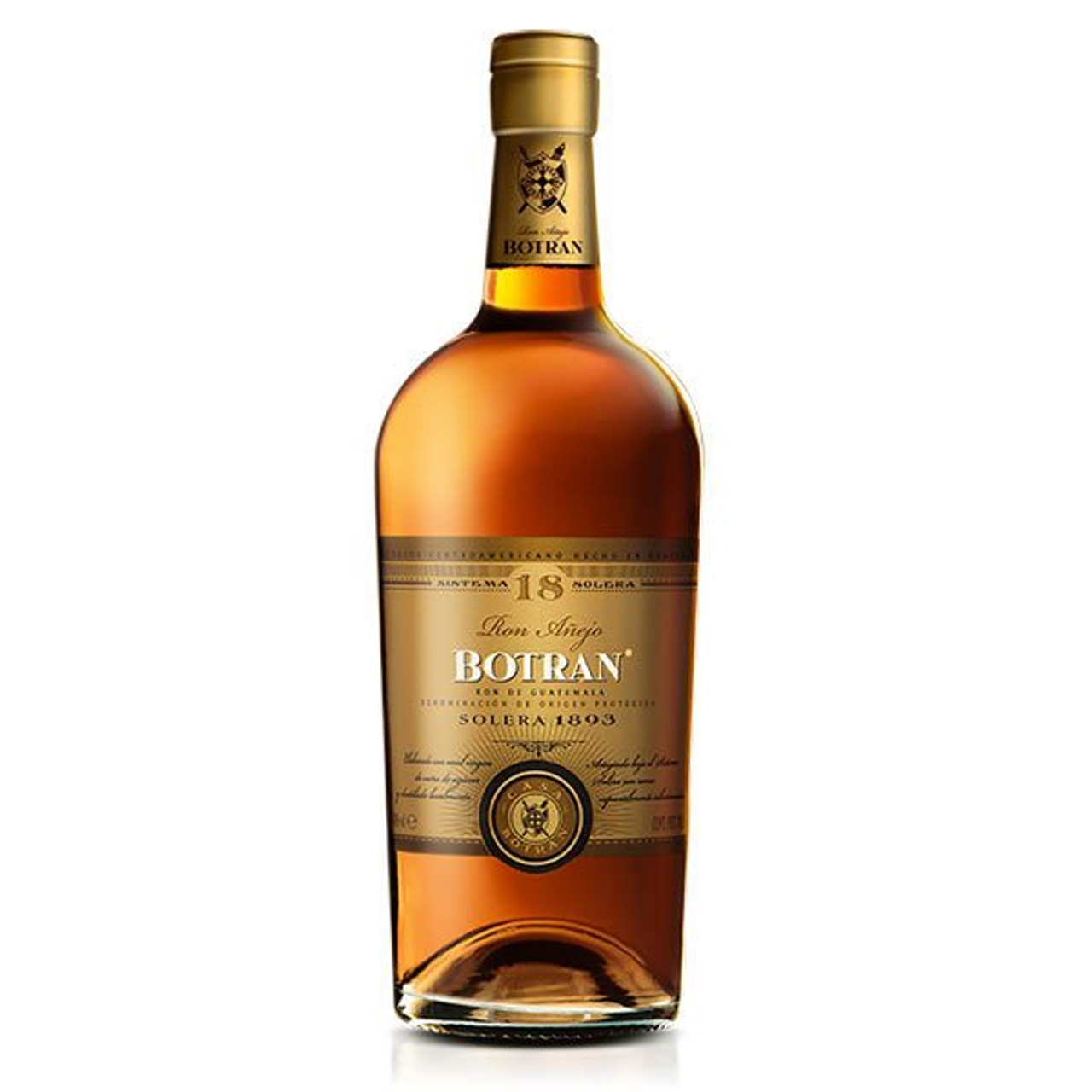 Botran ron anejo solera 1893  18yr old 750ml