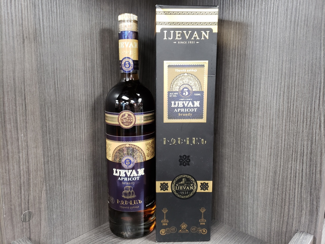 Ijevan Armenian Apricot Brandy 5 Years Old 750 ML - Glendale