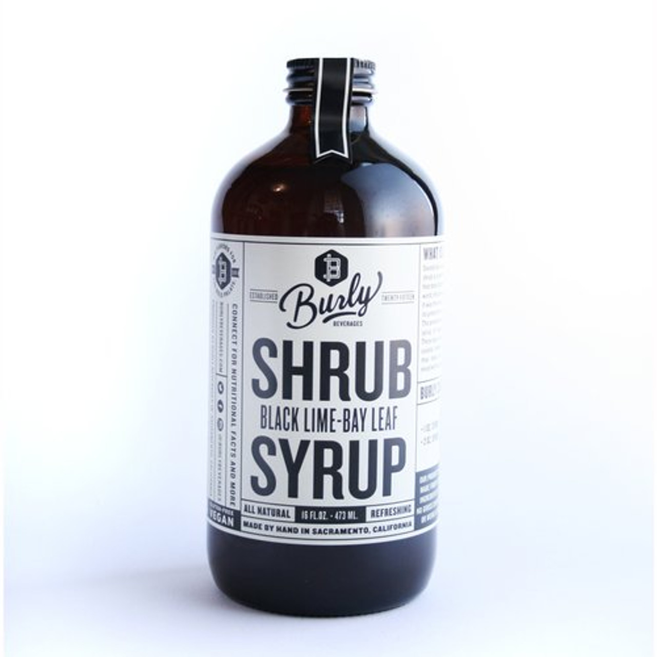 Burly Shrub Black Lime Bay Leaf Syrup 473ml