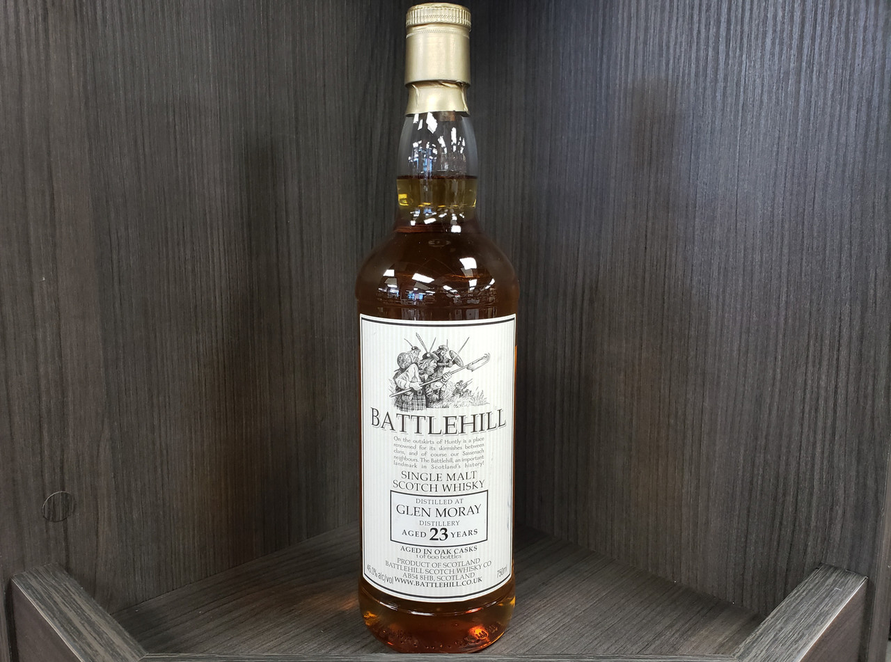 Battlehill Glen Moray Single Malt Scotch Whisky 23 YR Aged in Oak Casks 750ml