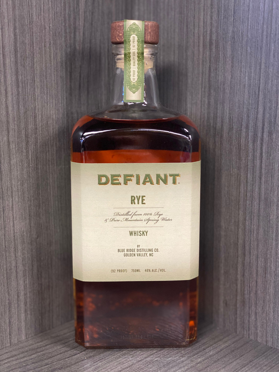 Defiant Rye Whisky 92pf 750 ml