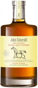 John Emerald Single Malt Whisky Peach Wood Smoked Malted Alabama 750ml John Emerald Single Malt Whisky Peach Wood Smoked Malted Alabama 750ml