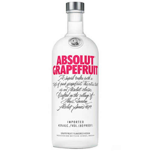 Absolut vodka grapefruit flavored Sweeden 750ml