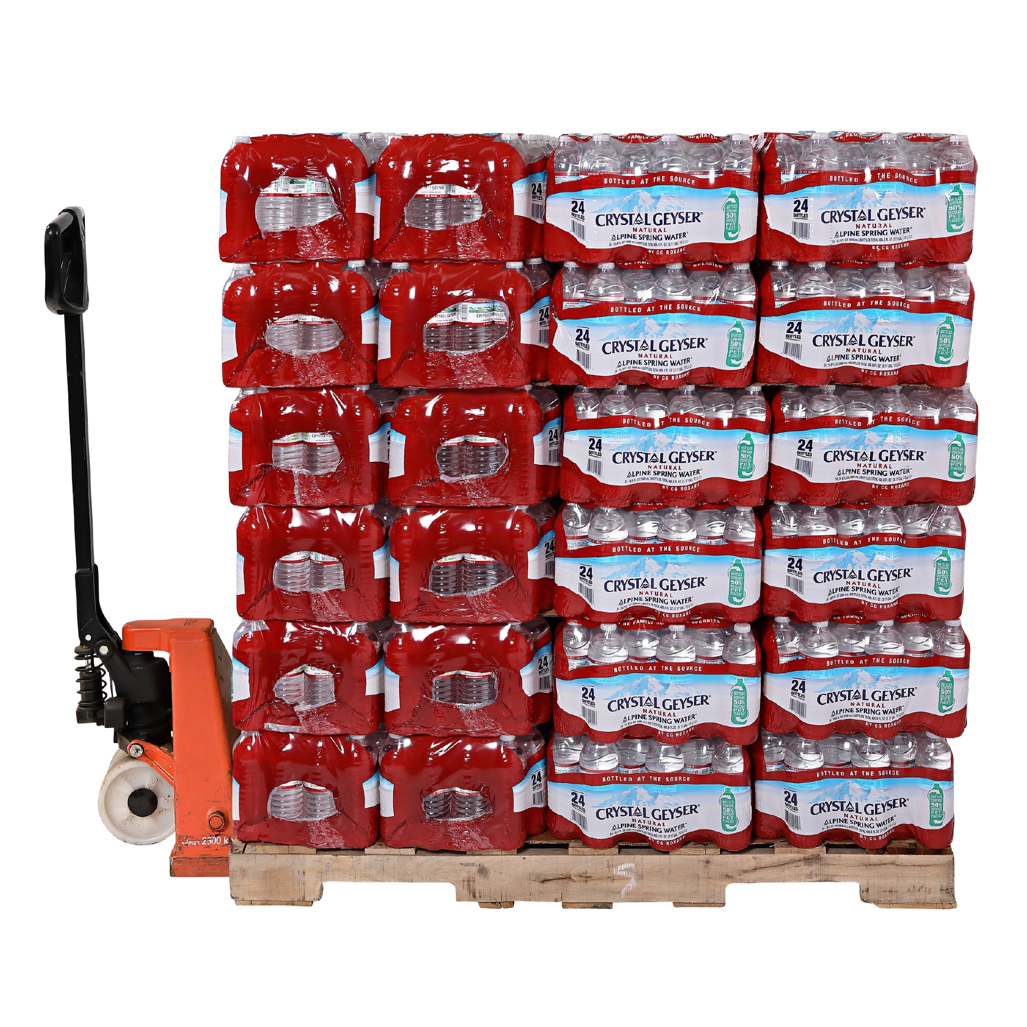 Full pallet of Crystal Geyser water