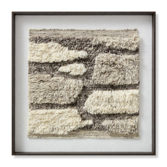 Loloi Cobblestone Ivory  Grey 2-7 X 2-7 Wall Art
