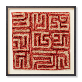 Loloi Katanga Red  Beige 2-4 X 2-4 Wall Art