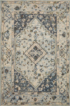 Loloi II Beatty Lt. Blue  Blue 18 x 18 Sample Rug
