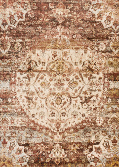 Loloi Anastasia Rust  Ivory 18 x 18 Sample Rug