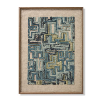 Loloi Bots Green  Blue 4-4 X 3-3 Wall Art