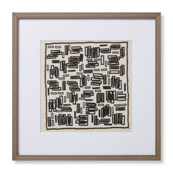 Loloi Silver Screen Ivory  Gold 2-2 X 2-2 Wall Art