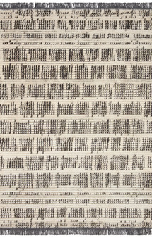 Chris Loves Julia x Loloi Alice Cream  Charcoal 18 x 18 Sample Rug (1)