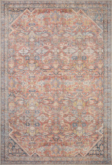 Loloi II Adrian Rust  Denim 18 x 18 Sample Rug