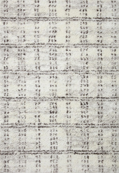 Loloi II Bliss Shag Cream  Grey 18 x 18 Sample Rug