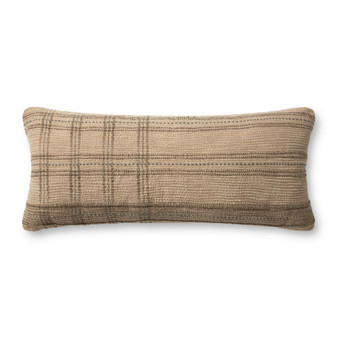 Angela Rose x Loloi Calista PAR0018 Tan  Slate 13 x 35 Cover wDown Pillow