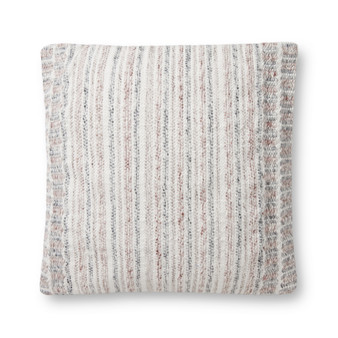 Loloi PLL0070 Grey  Natural 22 x 22 Cover wDown Pillow