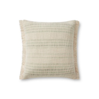 Angela Rose x Loloi Forrest Ivory  Sage 18 x 18 Cover wDown Pillow