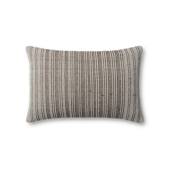 Jean Stoffer x Loloi Allen Mocha  Mist 16 x 26 Cover wDown Pillow