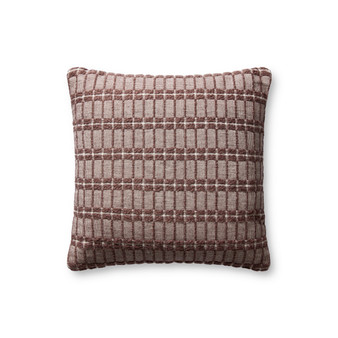 Chris Loves Julia x Loloi Poe Burgundy 18 x 18 Cover wDown Pillow