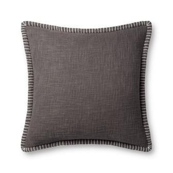 Loloi PLL0109 Grey 22 x 22 Cover wDown Pillow