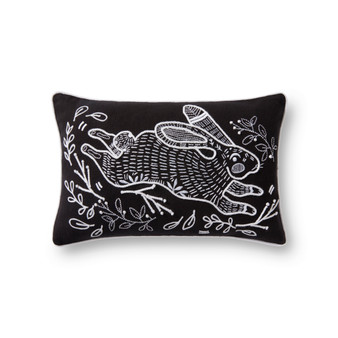 Loloi PLL0032 Black 13 x 21 Cover wDown Pillow
