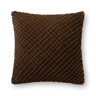 Loloi P0125 Brown 22 x 22 Cover wDown Pillow