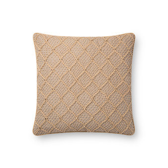 Loloi P0675 Natural  Gold 18 x 18 Cover wDown Pillow