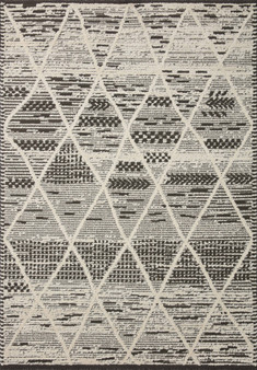 Loloi II Fabian Charcoal  Ivory 18 x 18 Sample Rug