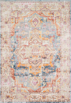 Loloi II Clara Sunset  Ivory 18 x 18 Sample Rug