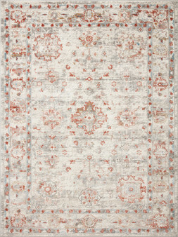 Loloi II Estelle Ivory  Rust 18 x 18 Sample Rug