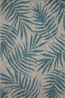 Loloi Isle Grey  Aqua 18 x 18 Sample Rug