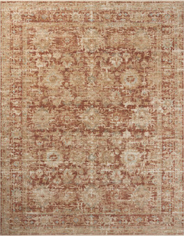 Loloi Heritage Brick  Multi 18 x 18 Sample Rug