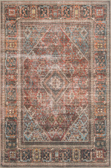 Loloi II Loren Brick  Midnight 18 x 18 Sample Rug