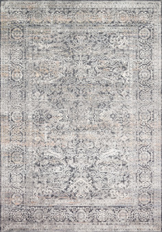 Loloi II Lucia Steel  Ivory 18 x 18 Sample Rug