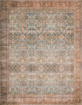 Loloi II Layla Ocean  Rust 18 x 18 Sample Rug