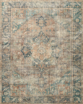 Loloi II Margot Terracotta  Lagoon 18 x 18 Sample Rug