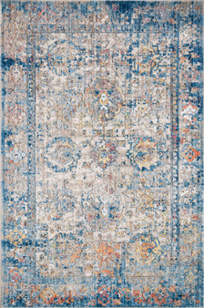 Loloi Medusa Blue  Multi 18 x 18 Sample Rug