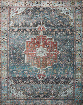 Loloi II Margot Ocean  Brick 18 x 18 Sample Rug