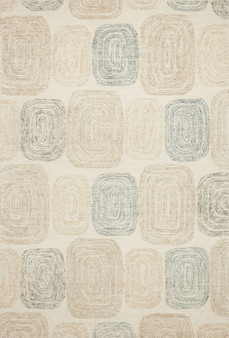 Loloi Milo Teal  Neutral 18 x 18 Sample Rug