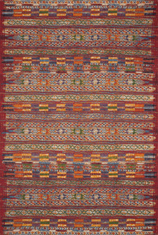 Loloi Mika Red  Multi 18 x 18 Sample Rug
