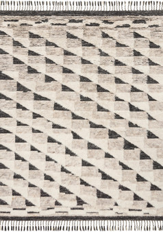 Loloi Khalid Natural  Black 18 x 18 Sample Rug