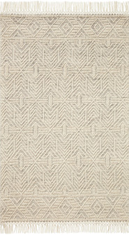 Loloi II Noelle Ivory  Black 18 x 18 Sample Rug
